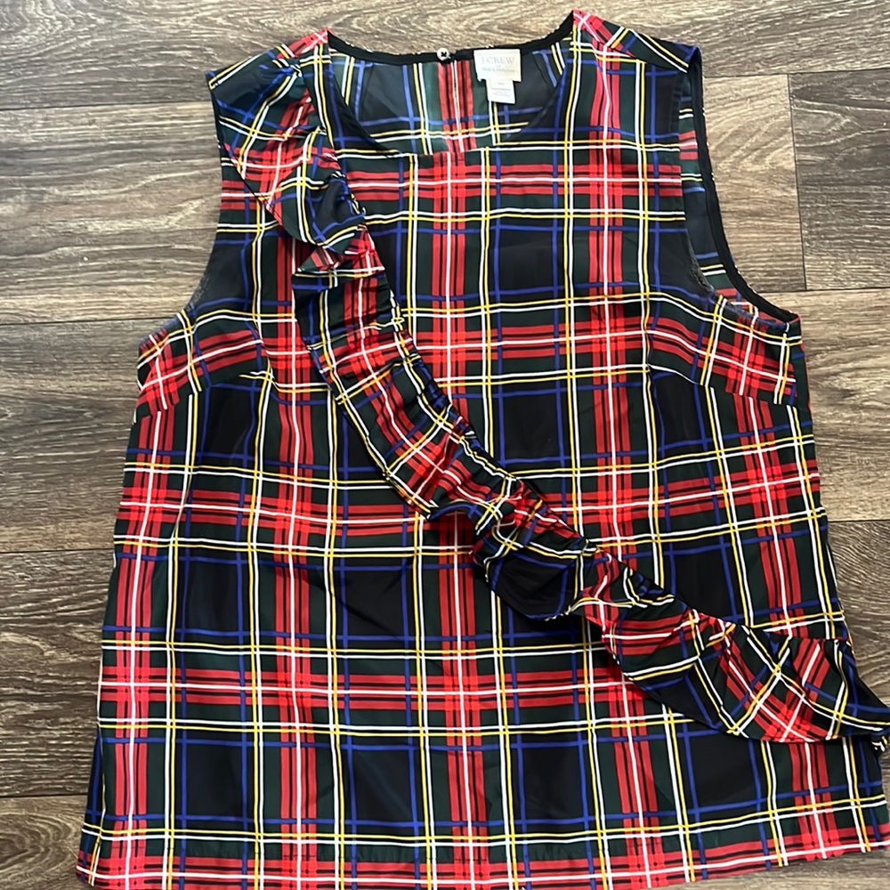 J. Crew Factory Holiday Ruffle Top